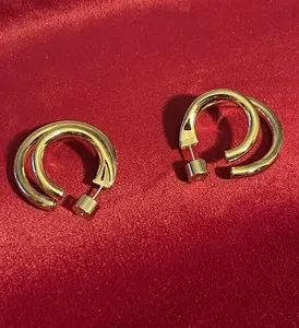 Authentic Golden Lilly Hoop Earrings Sunlit Blessing For The Modern Muse