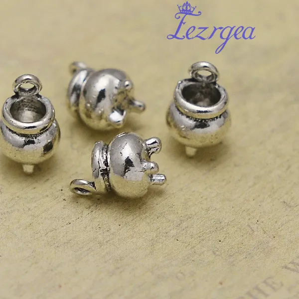 Authentic 20Pcs- - 12X9Mm 3D Witch Cauldron Charms Halloween Pendants For Diy Supplies Jewelry Making Accessories