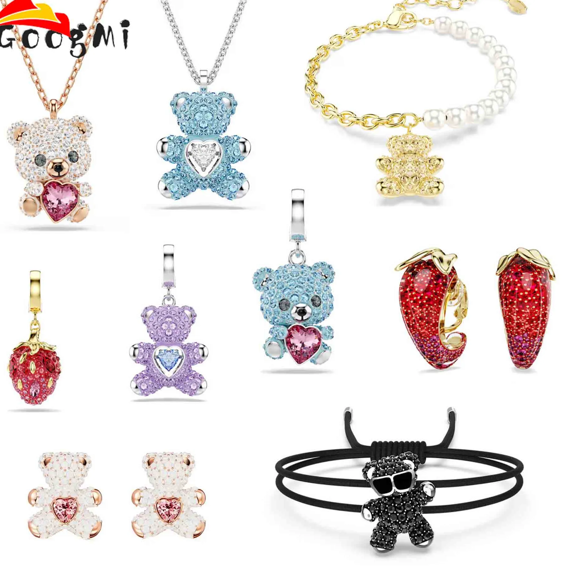 Authentic Enchanted Bear Charm Set – Crystal Guardian of Love & Light