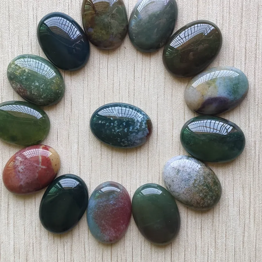 Authentic Natural India Onyx Oval Cab Cabochon For Jewelry Accessories Making 18X25Mm 20 Free