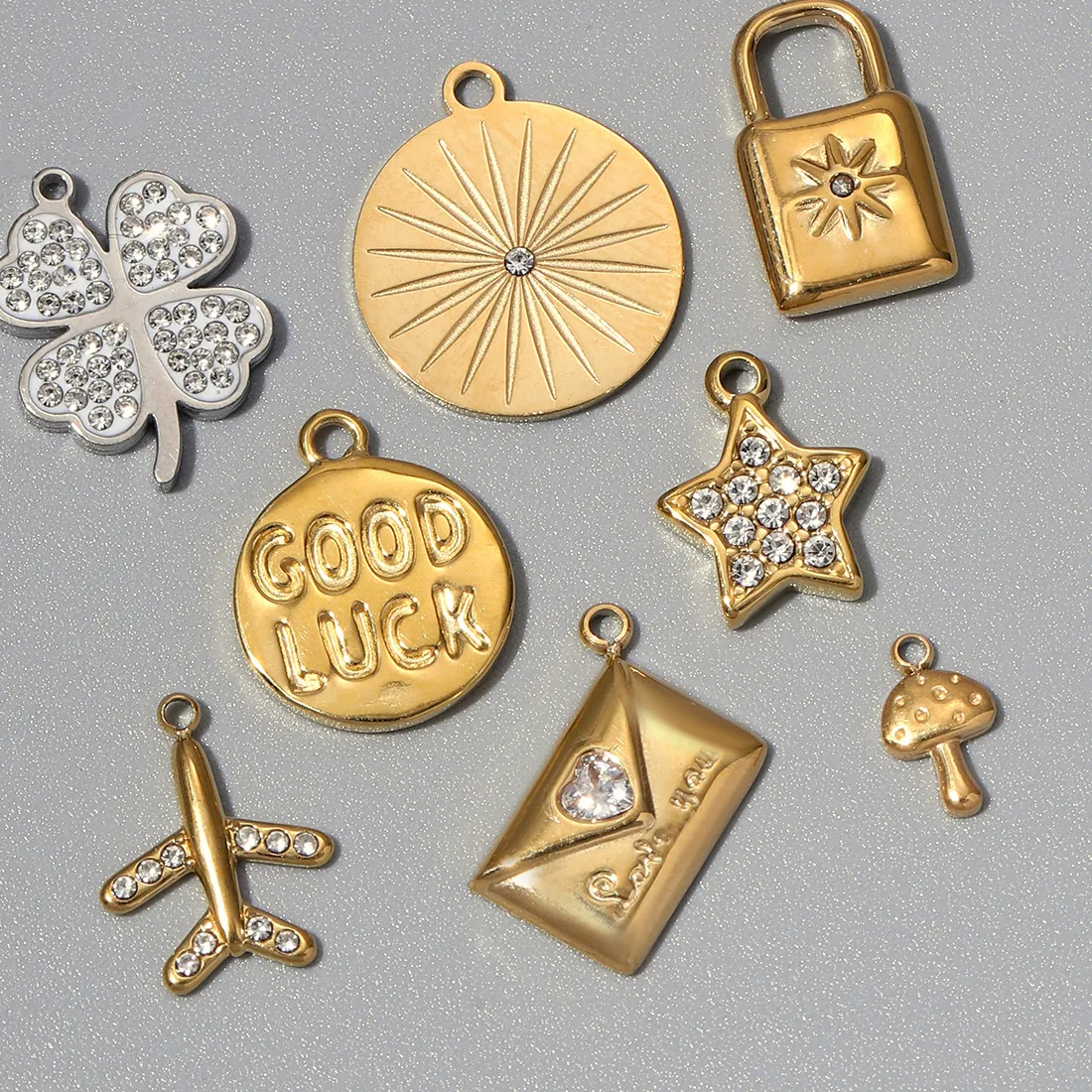 Authentic The Celestial Navigator's Trio: 18k Gold Plated Talismanic Charms