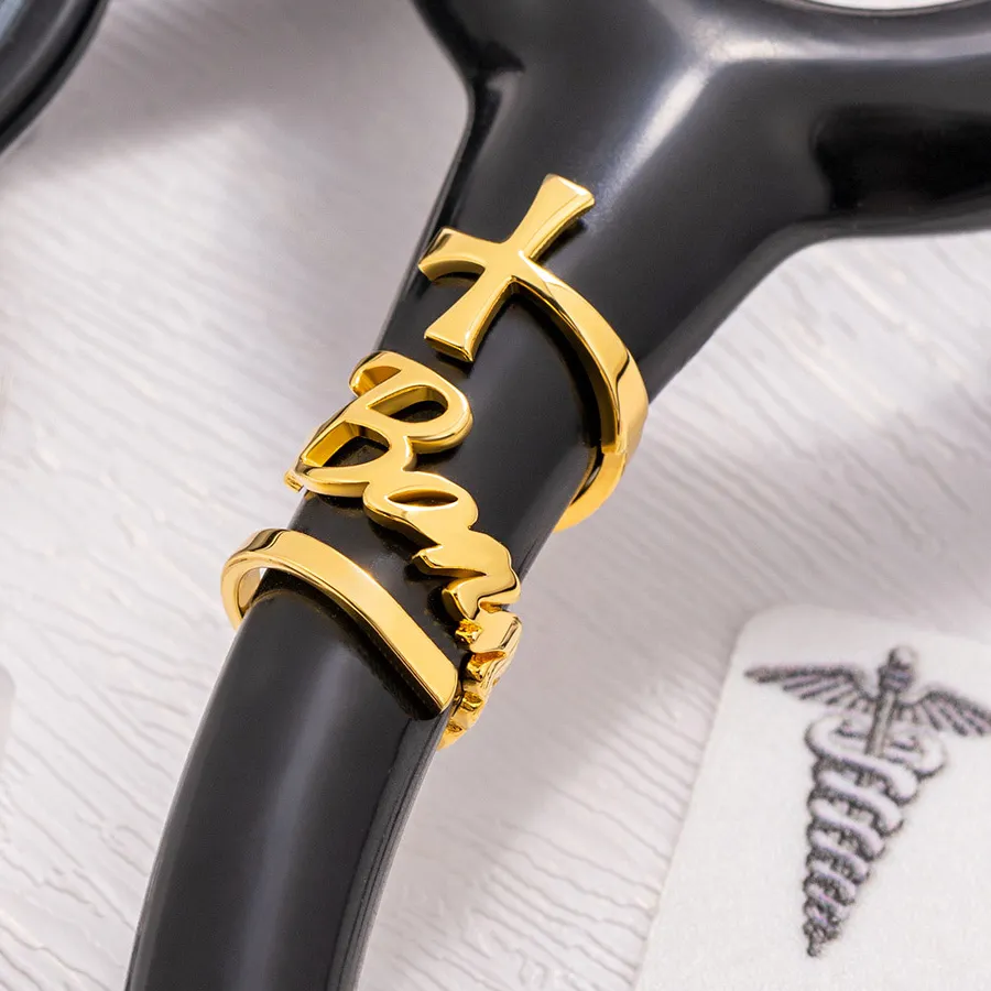 Authentic Talisman Of The Healing Heart Personalized Medical Cross & Stethoscope