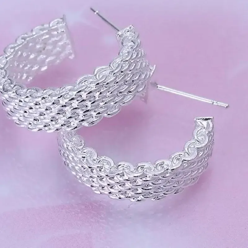Authentic Eternal Bloom Sterling Silver Stud Earrings Of Radiant Grace