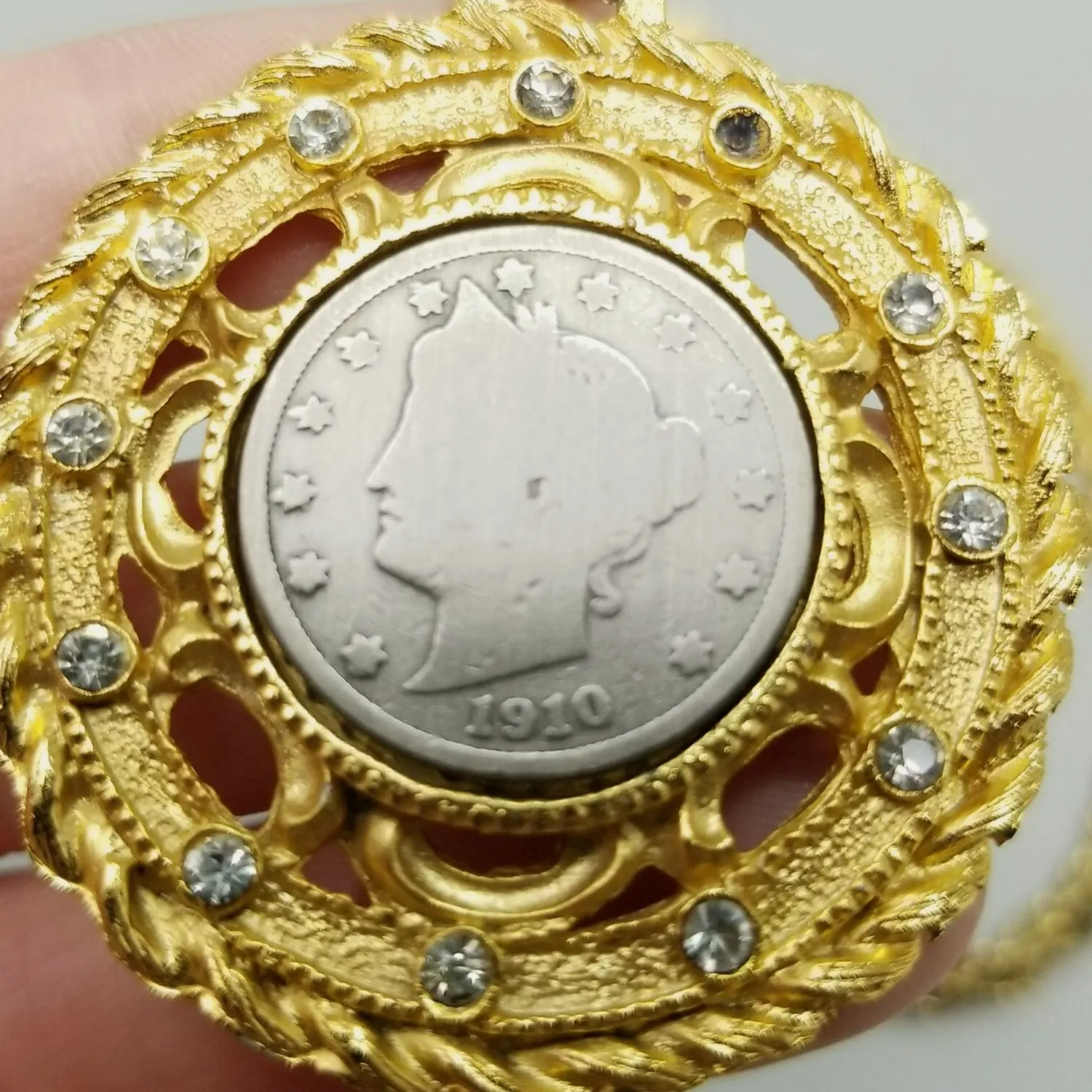 Authentic Liberty's Eternal Flame A Gold- Plated Guardian Coin Pendant