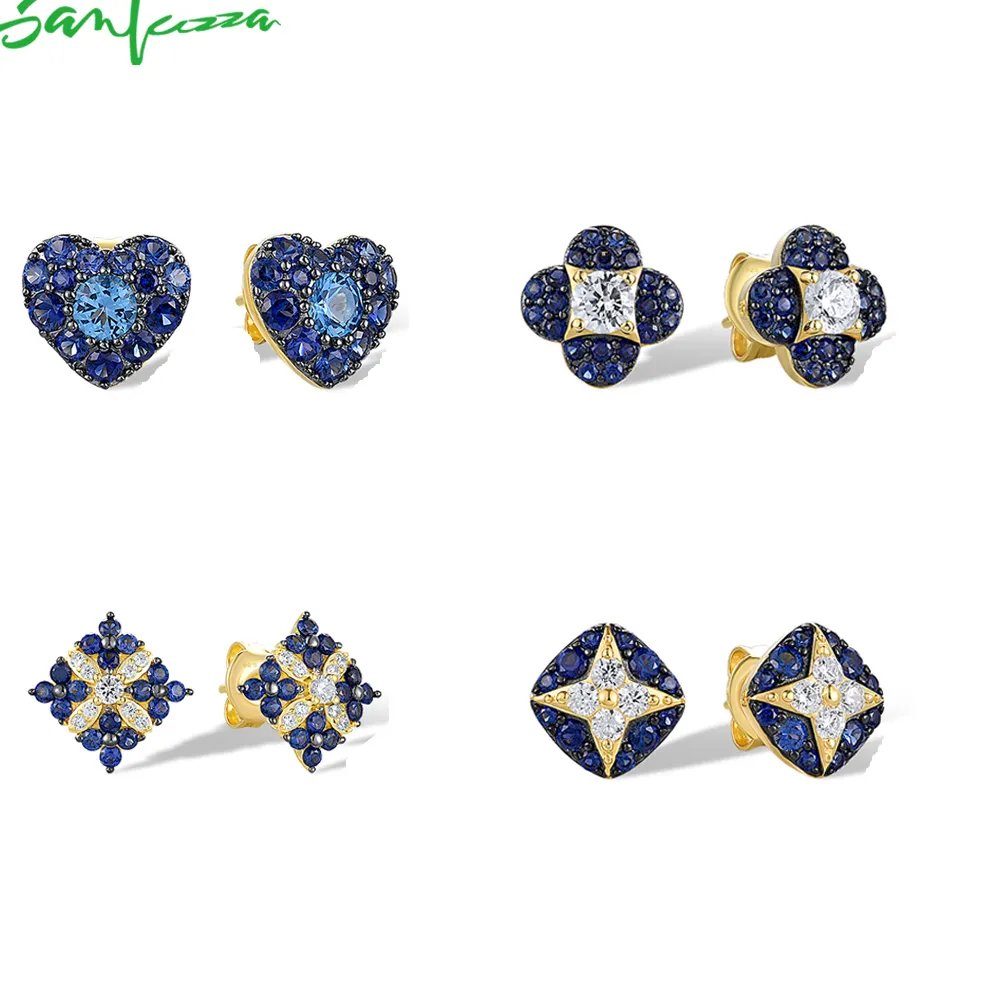 Authentic Celestial Blue Sapphire Heart Earrings A Mystical Embrace