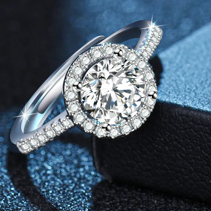 925 Sterling Silver Ring Exquisite Cassic Bands Fine Zircon Jewelry
