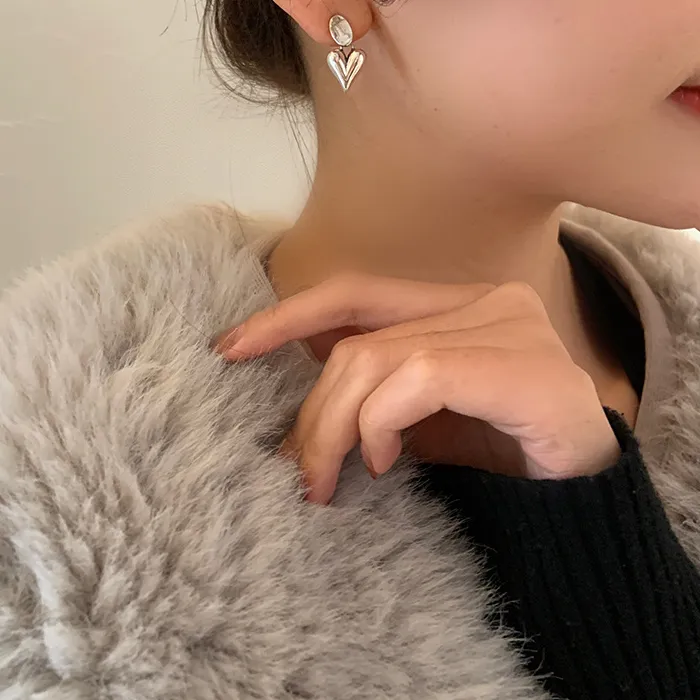 Authentic Asymmetrical Bloom Heart Talisman Earrings