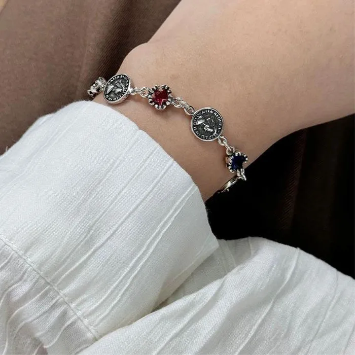 Authentic The Sovereign's Gaze Crystal Coin Talisman Bracelet Of Majestic Grace