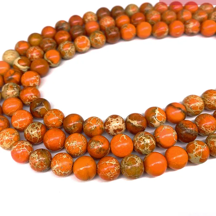 Authentic Solar Flare Guardian Beads Of Imperial Jasper And Ancient Sea Turquoise