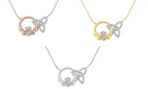 Authentic Embracing the Harmony of Unity: Trinity Claddagh Pendant