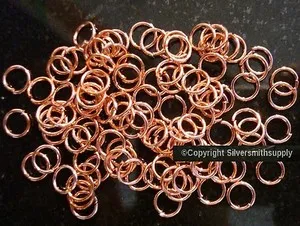 Authentic Sacred Connectors Dark Rose Gold Plated Open Jump Rings- Artisan Metalwork For Spiritual Adornment