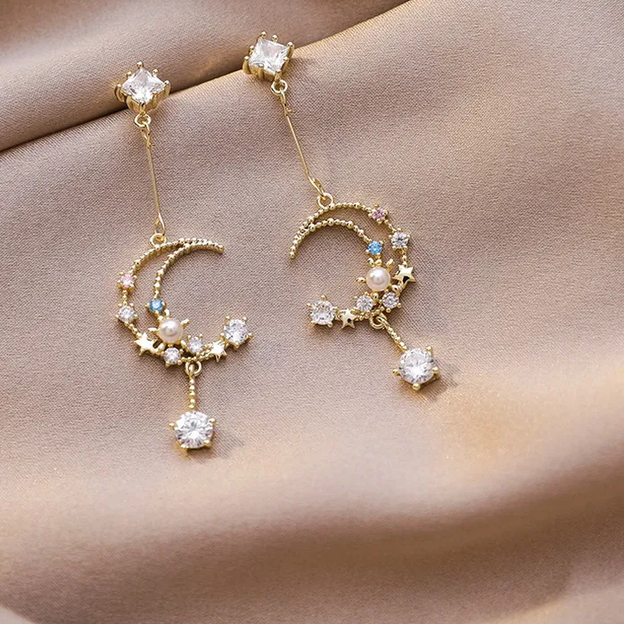 Authentic Heartbeat Of The Moon A Luminous Earring Of Celestial Grace