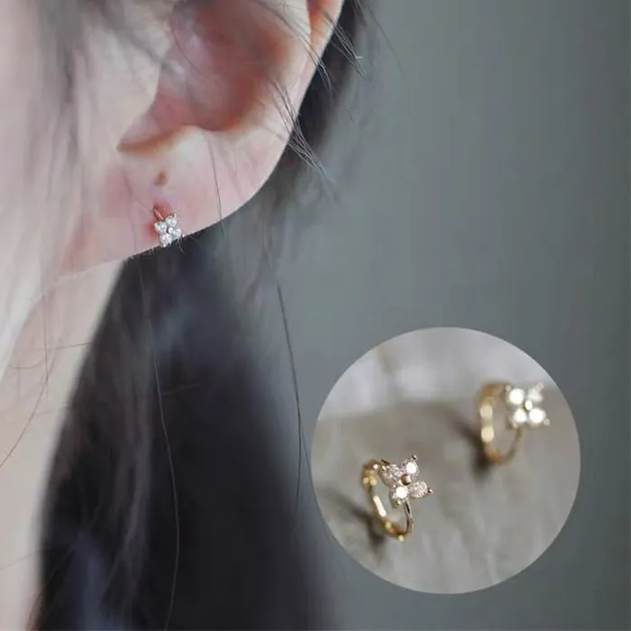 Authentic Heart Of Light The Hollow Heart Zircon Hoop Earrings