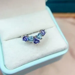 Authentic Heart Of Tanzanite And Topaz A Golden Talisman Of Devotion And Insight