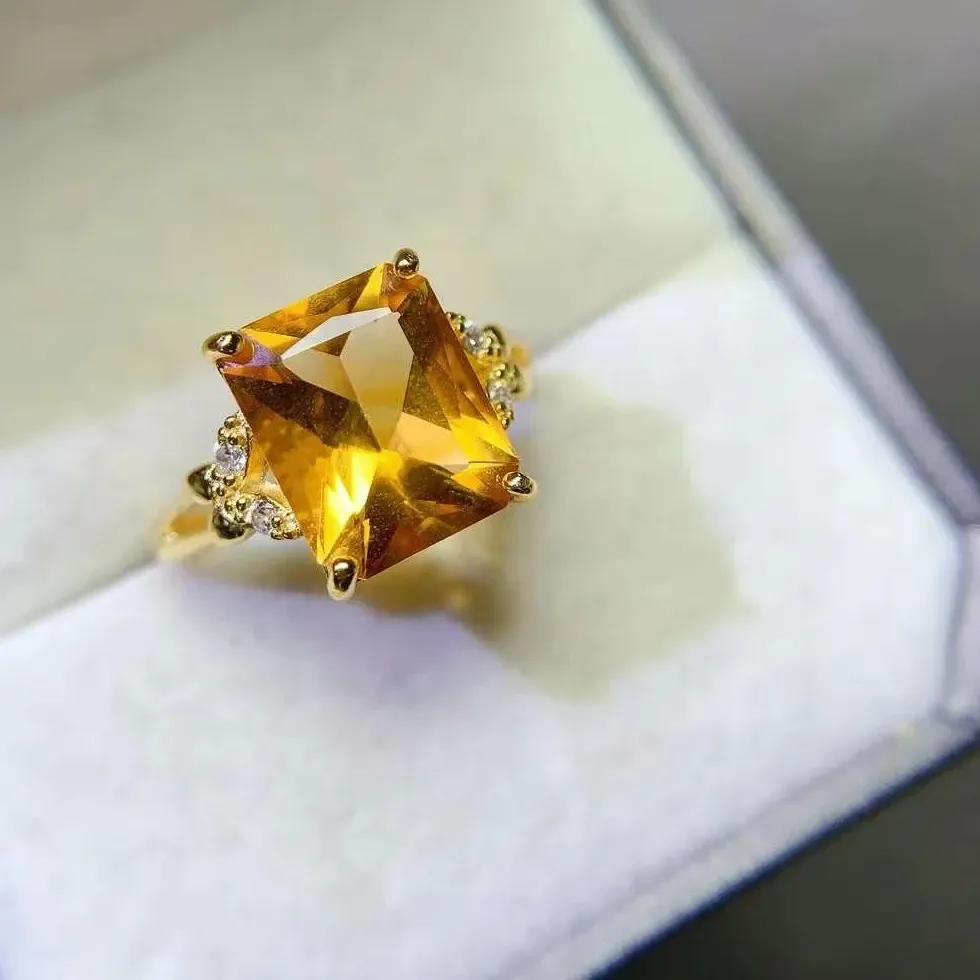 Authentic Solar Citadel Citrine Ring A Golden Vortex Of Prosperity And Power