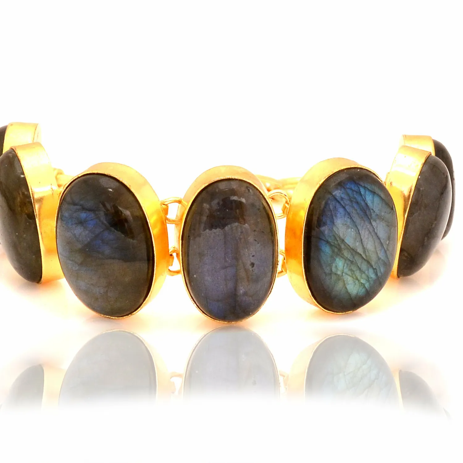 Authentic Labradorite Gold Plated Bracelet GB57