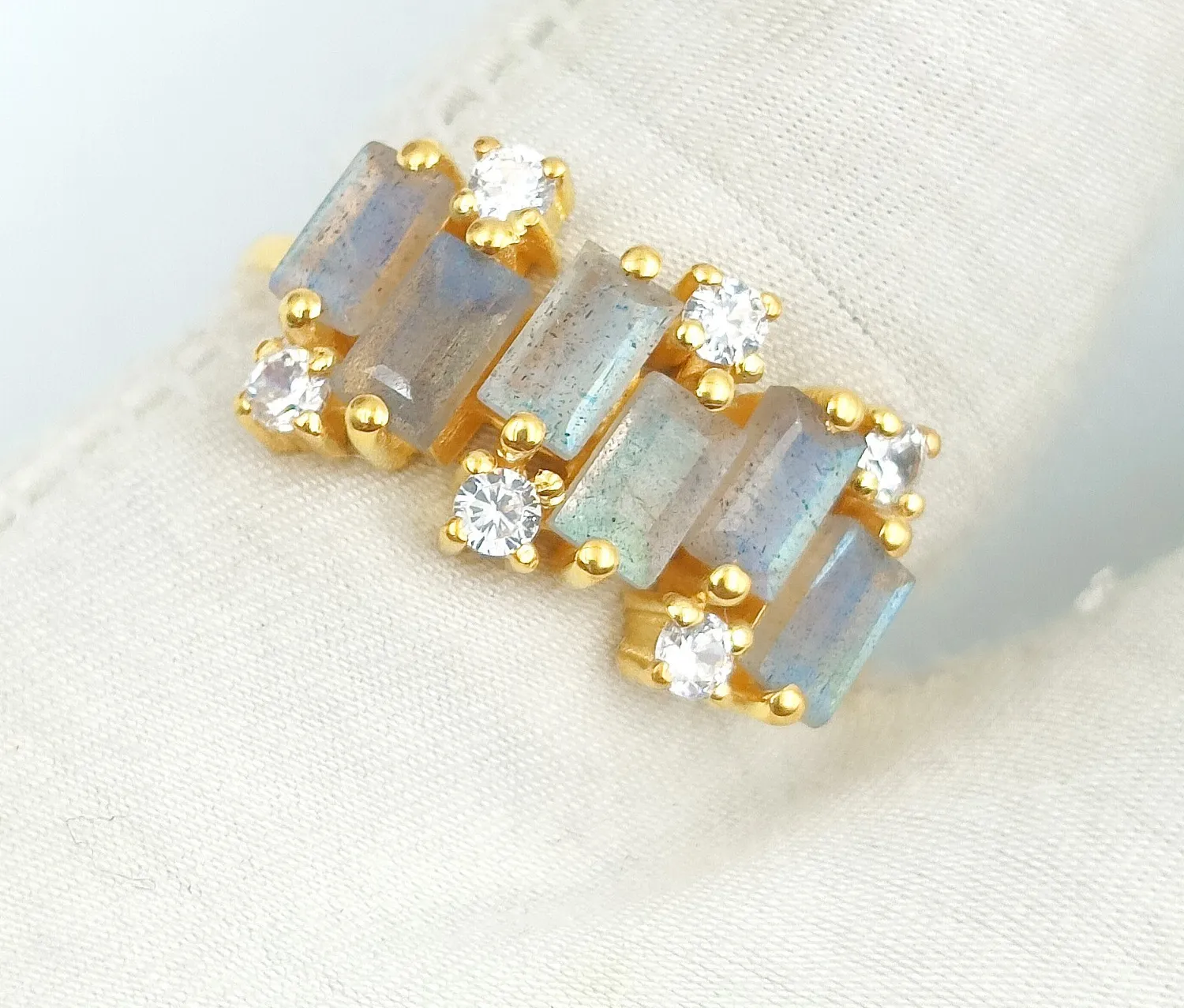 Authentic The Ethereal Aurora: Labradorite and Gilded Silver Talisman