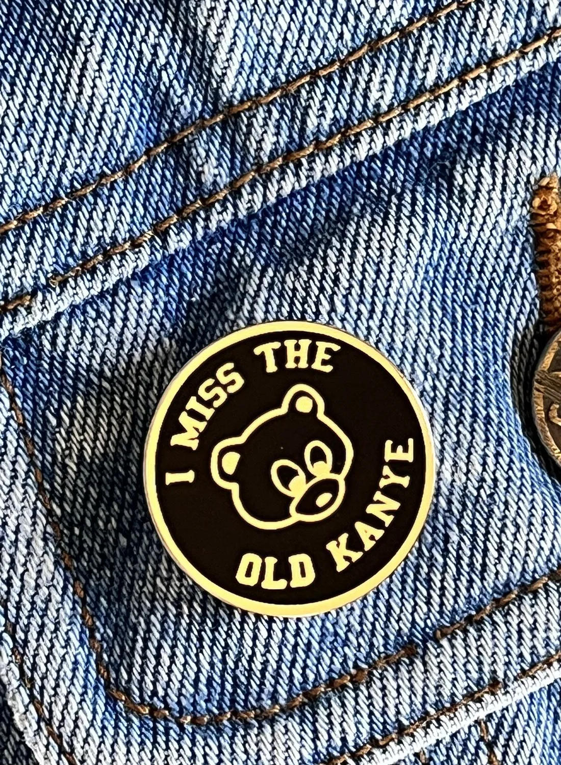 Authentic The Golden Dropout Bear Alchemical Enamel Talisman