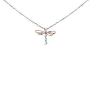 Authentic Whispers of the Dragonfly: Rose Gold Plated Guardian of Light