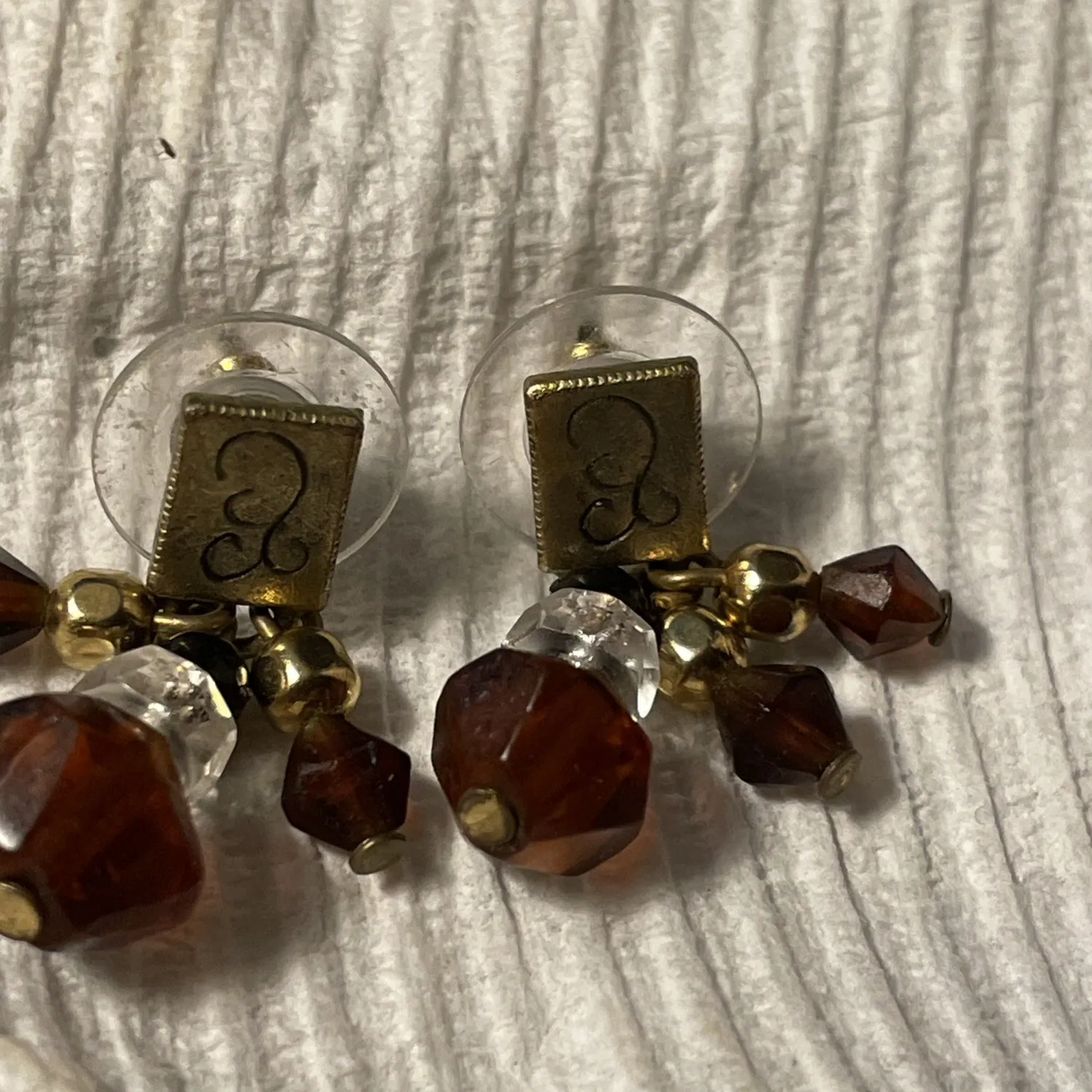 Authentic Golden Resonance Amber Dangling Earrings