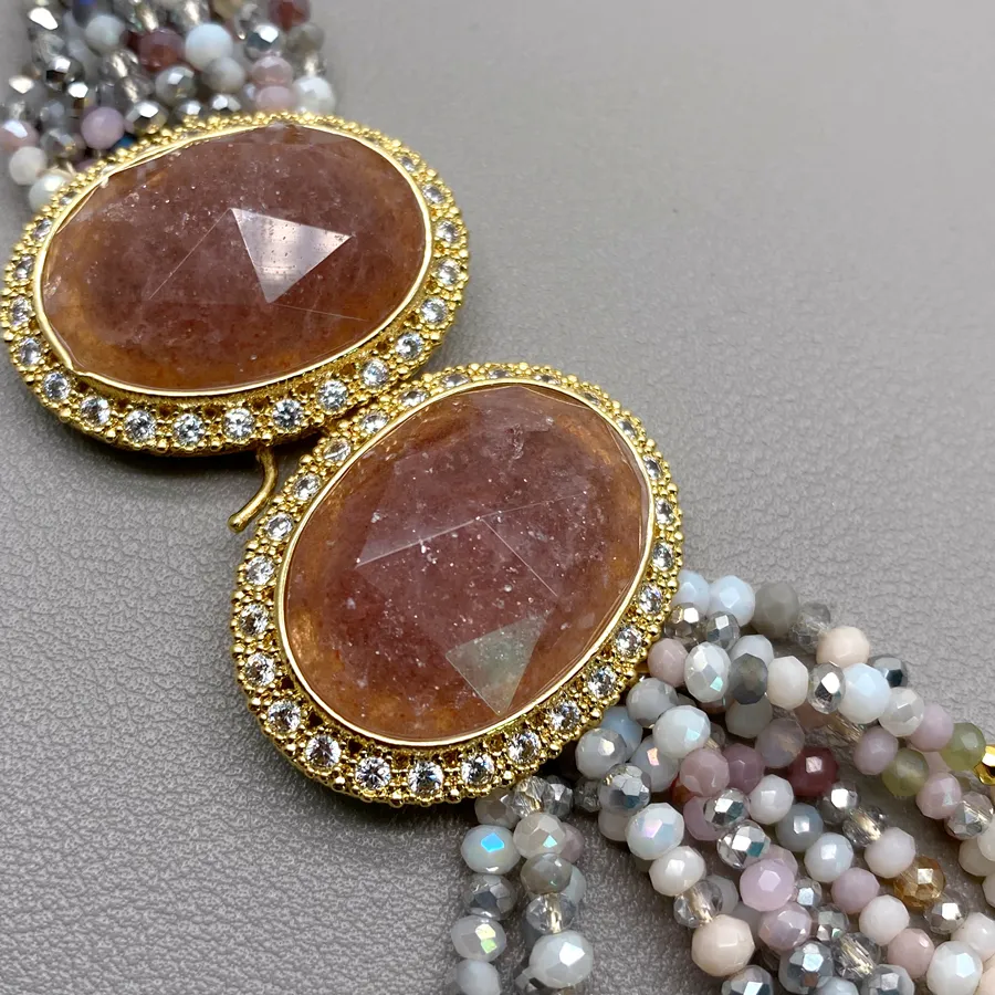 Authentic Infinity Wrap Necklace Of Strawberry Quartz And Pearls A Spiral Of Tender Awakening