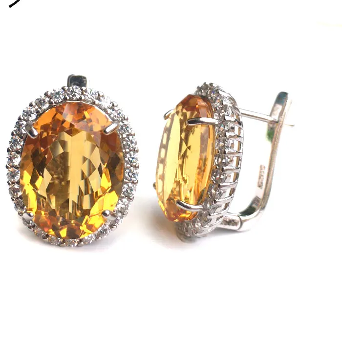 Authentic Golden Solstice Sunfire Citrine Drop Earrings