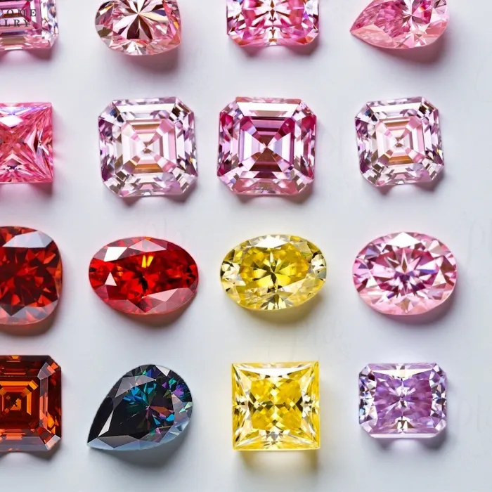 Authentic Lab Grown Moissanite Plated Color Various Shapes With Gra Certified Jewelry Making Materials Beads Strong Firecolor