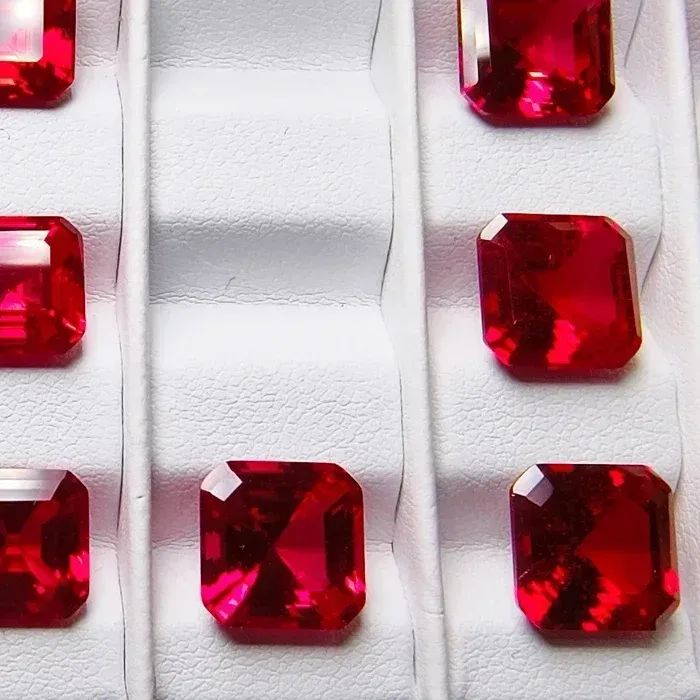 Authentic Phoenix Heart A Lab- Grown Ruby Of Pigeon- Blood Radiance Awaiting The Artisan's Hand