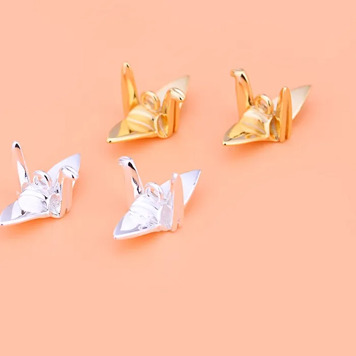 Authentic Thousand Paper Crane Talisman Pendant- Handcrafted Sterling Silver Spiritual Jewelry