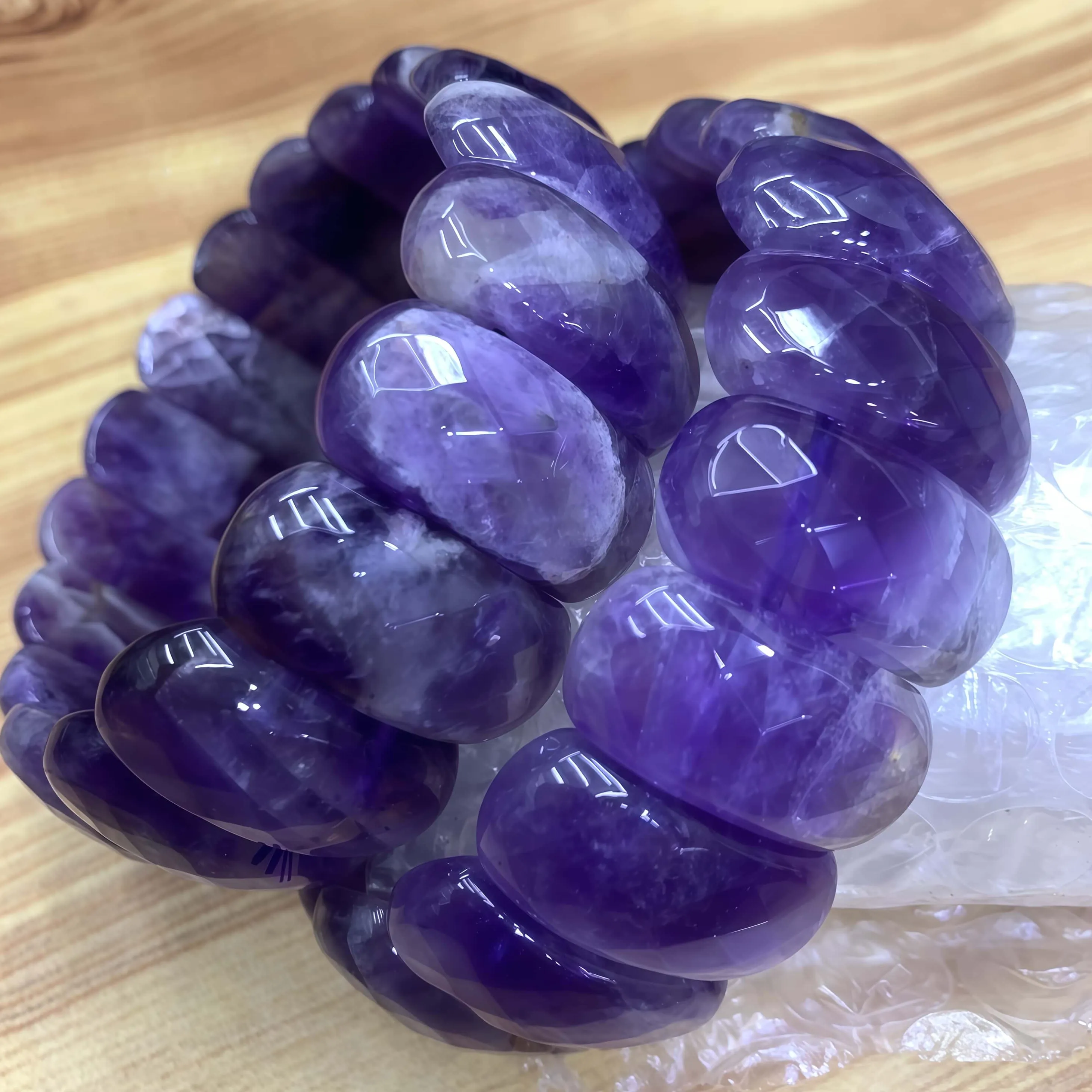Authentic Natural Amethyst Gemstone Bracelet Bead Jewelry Energy Magnetic Crystal Reiki Accessory