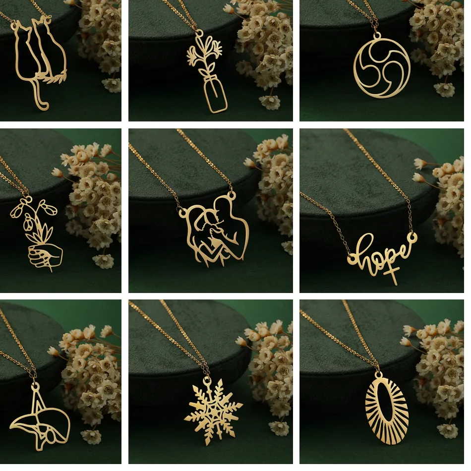 Authentic Kinitial Dainty V Lines Snowflake Necklace Mom Dad And Baby Paper Airplane Choker Necklace Jewelry