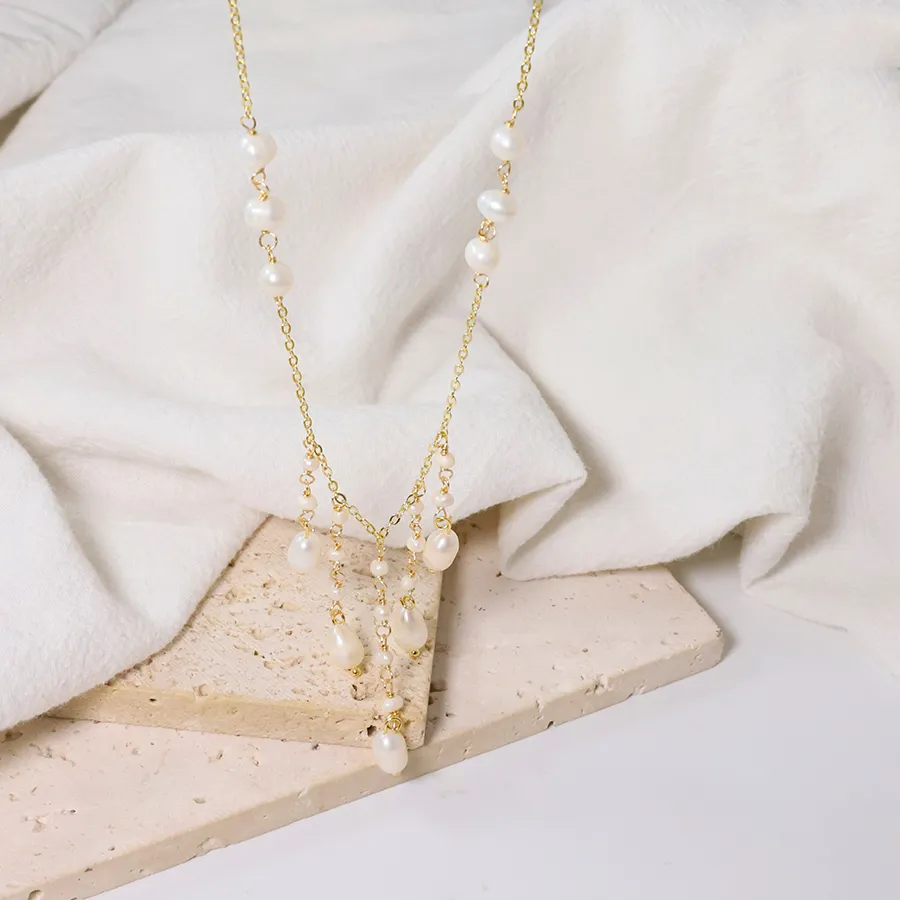 Authentic Moonlit Rice Pearl Pendant Necklace- Natural Freshwater Pearl Talisman Of Grace And Feminine Power