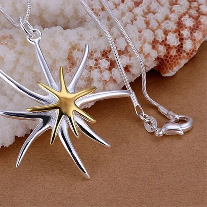 Authentic Starfish Pendant Necklace In Sterling Silver- 45 To 75Cm- Ocean Spirit Talisman
