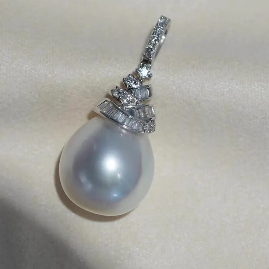 Authentic Classic Pearl Pendant Accessory 925 Silver- Plated Pendant Settings Jewelry Findings Parts Fittings Connection Accessories