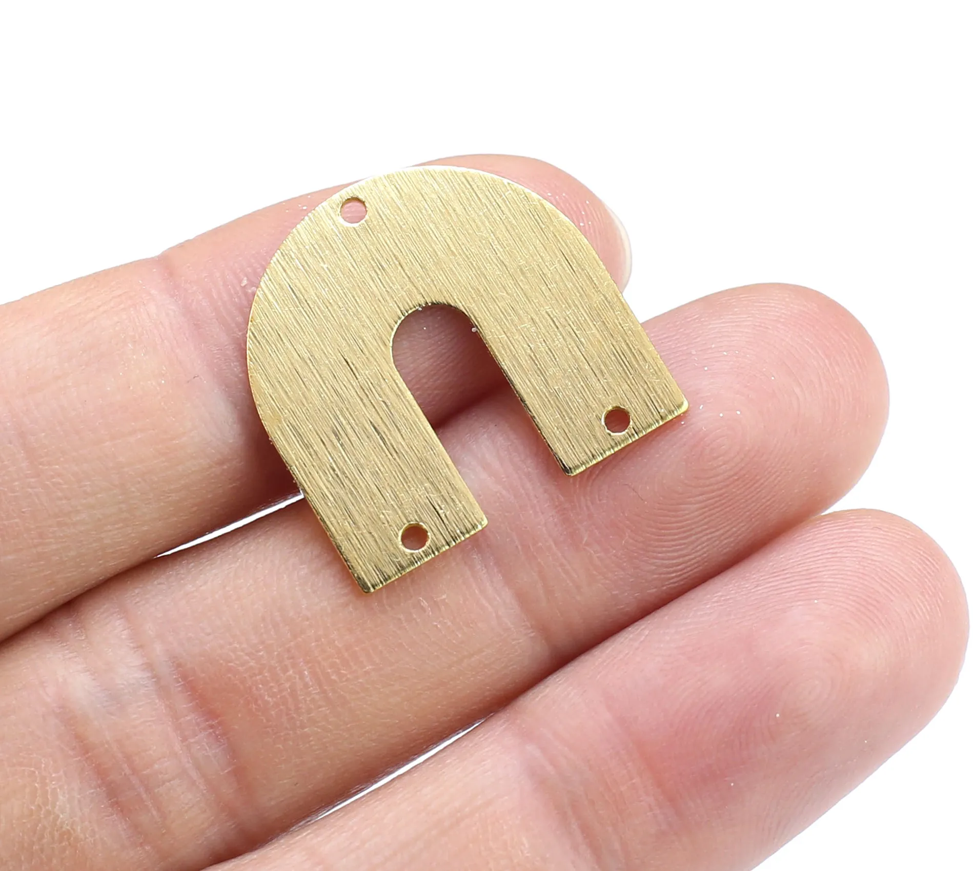 Authentic 20Pcs Charms, U Shaped Textured Earring Charms, Earring Parts, 21.5X21X0.8Mm, Findings For Jewelry Making R1552