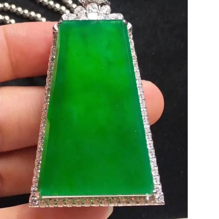 Authentic In Positive Yang Green, And Tranquility Amulet, Burmese Ice Jade Pendant, Peace Buckle Ornament, Jadeite