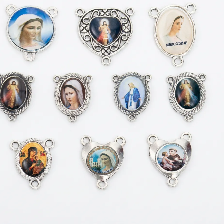 Authentic Sacred Relics Of Grace 10 Divine Mercy Medals For Devotional Crafting