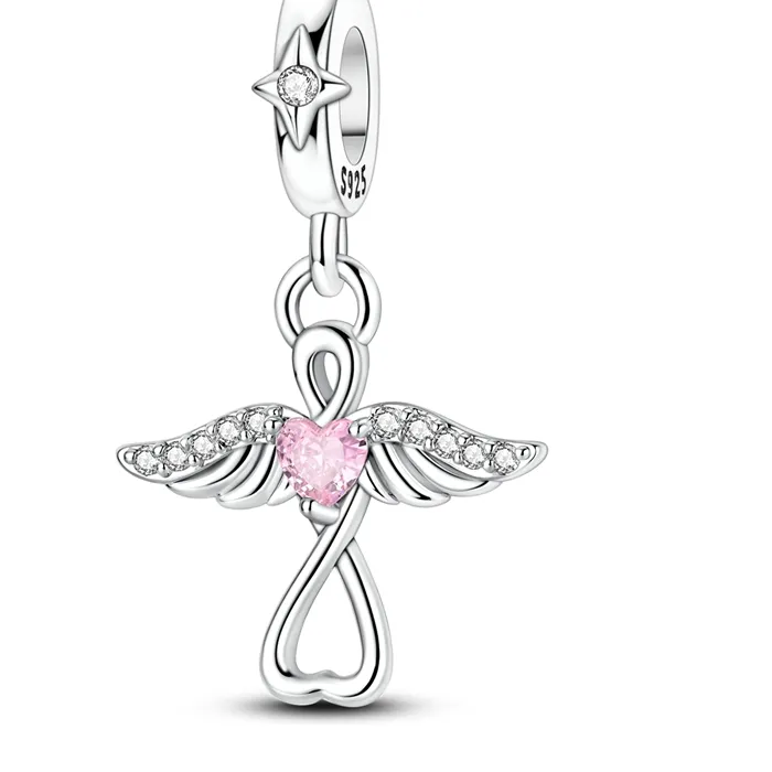 Authentic Wings Of Eternal Love Guardian Angel Cross Talisman Bead