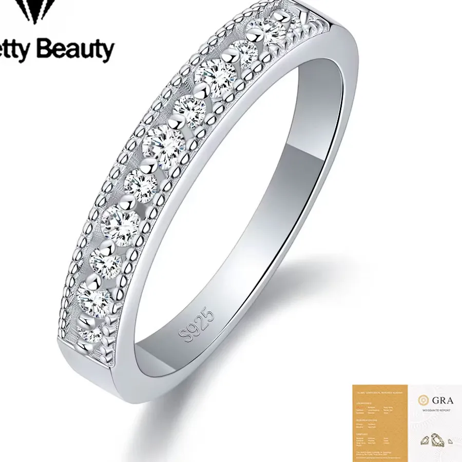 Authentic Eternal Radiance The Half- Eternity Moissanite Talisman Band