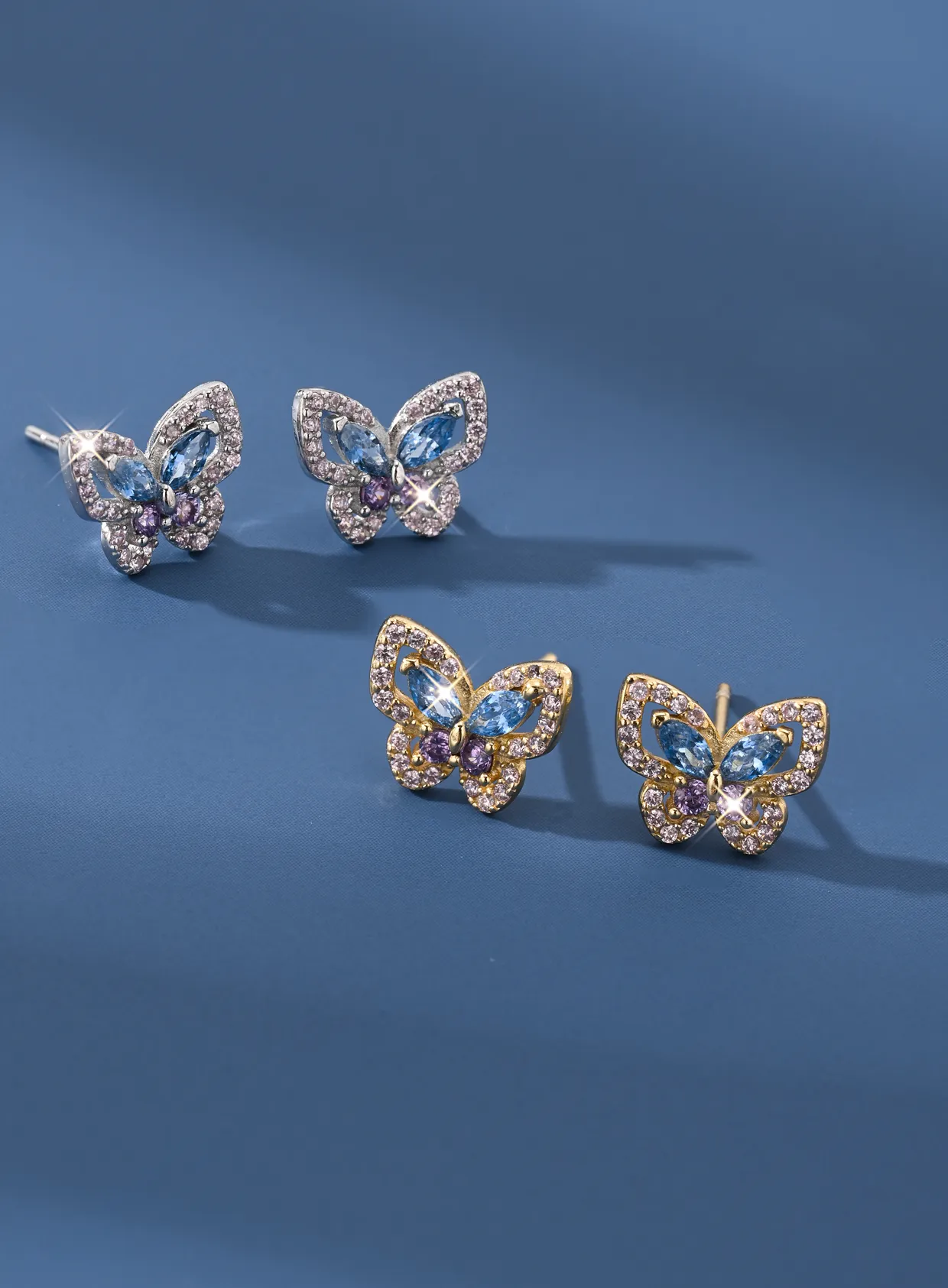 Authentic Celestial Halo Earrings Hollow Gold- Plated Talismans With Zircon Starlight