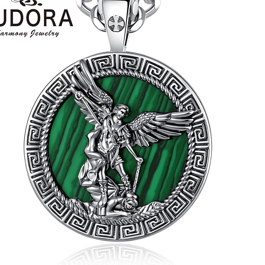 Authentic The Archangel's Embrace Saint Michael's Malachite Amulet