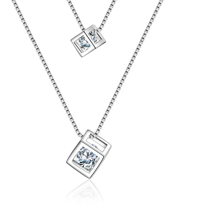 Authentic Celestial Cube Of Fortune Double Chain Talisman Necklace