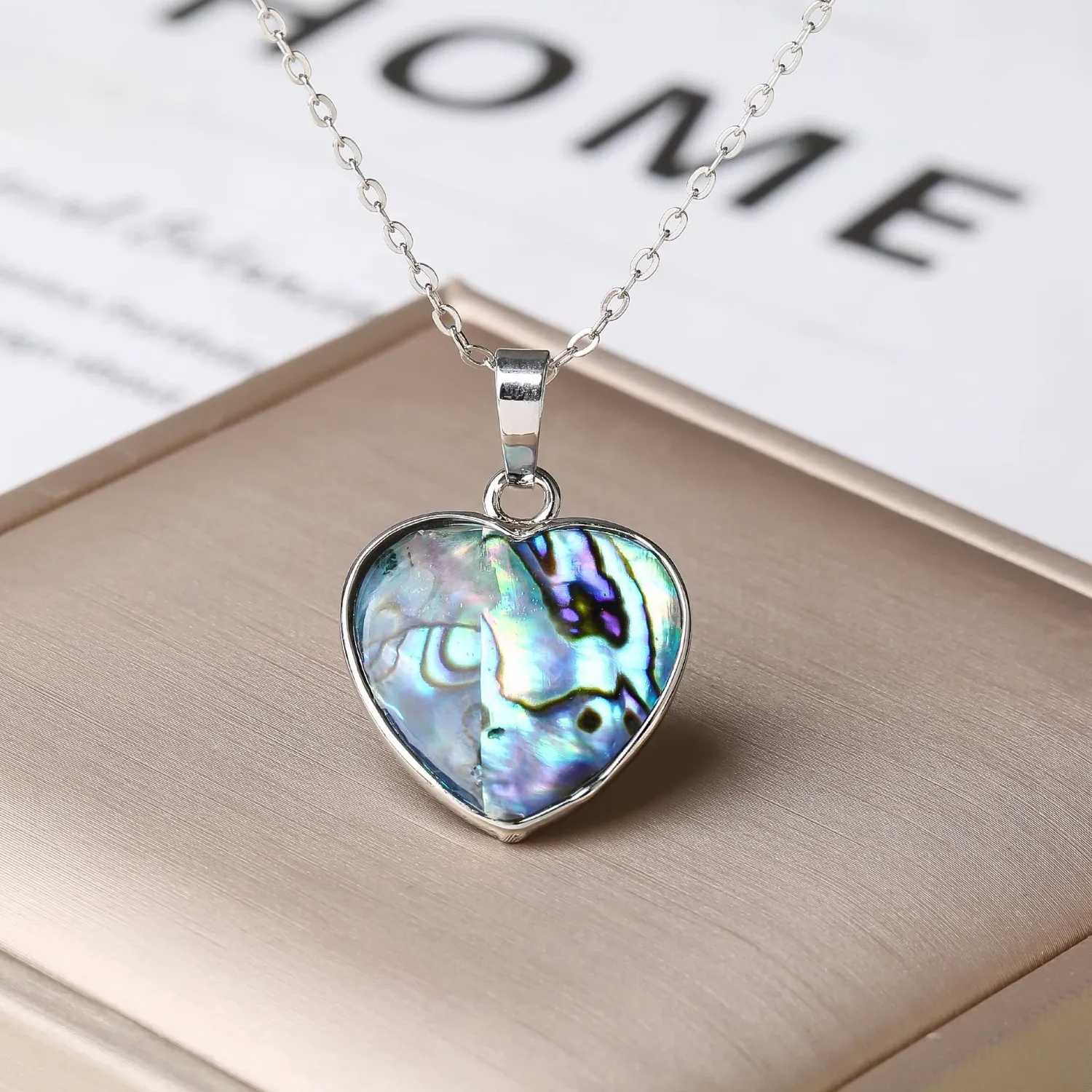 Authentic Heart of the Tides: Abalone Shell Pendant for the Seeker of Serenity