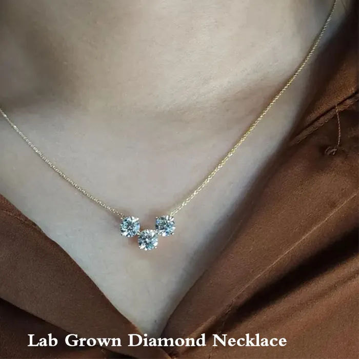 Authentic Trinity Of Light A 1.50 Ctw Lab- Grown Diamond Talisman In 14K 10K Gold