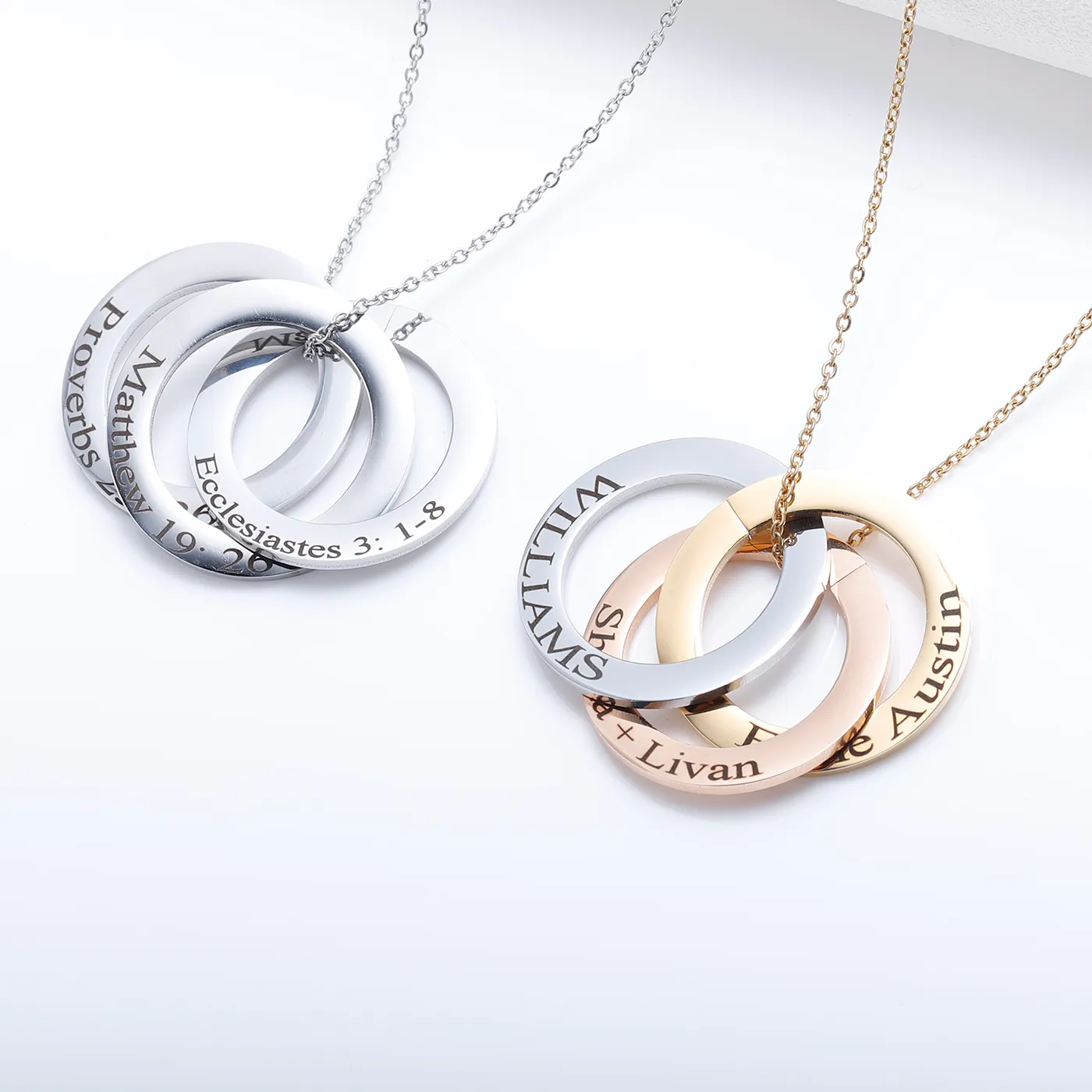 Authentic The Infinite Circle Custom Name Talisman In Radiant Gold