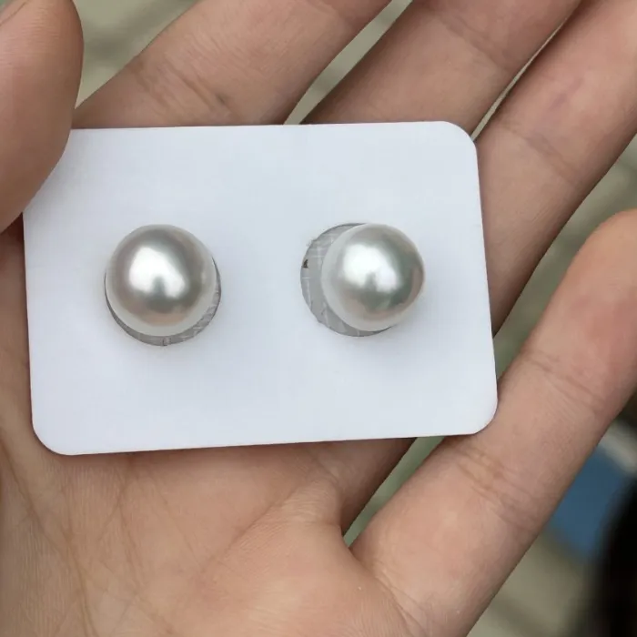Authentic Natural 10- 11Mm Loose Pearls Round Pearl Diy Making Pendant Earring
