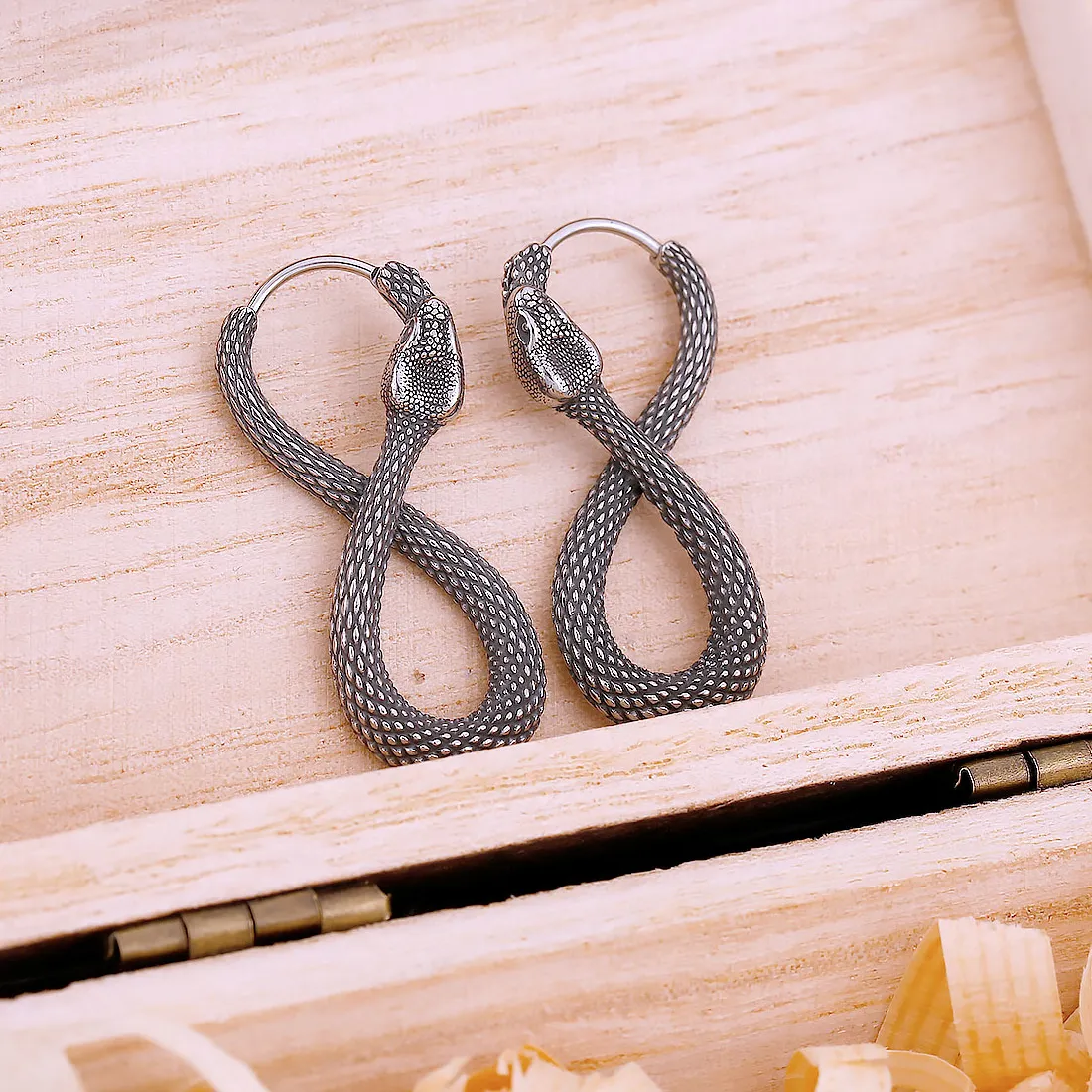 Authentic Celestial Serpent Eightfold Talisman Earrings