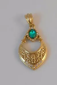 Authentic New 18K ROSE GOLD PLATED pendant Filigree  Evil eye Muslim  Hamsa 