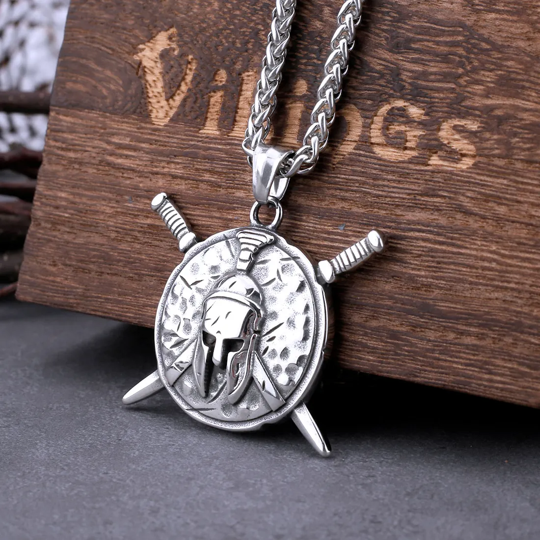 Authentic Warrior's Oath Pendant The Nordic Sword & Shield Amulet