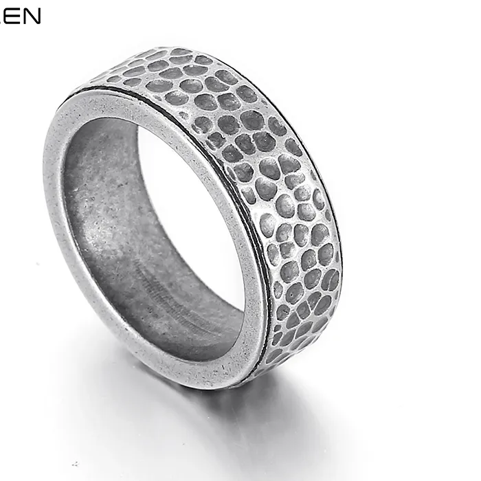 Authentic Kalen 8Mm Ring Hammered Texture Bell Finger Ring Size8- 12 Anniversary Accessories